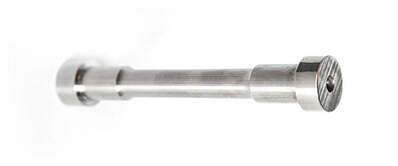 Steel round tensile sample machined efficiently by TensileMill equipment