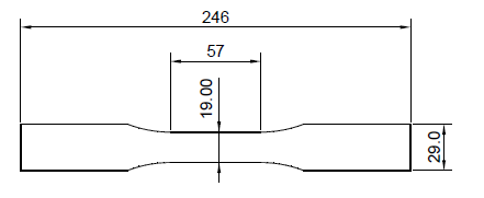 cutting die for ASTM D638-02a-Type 3