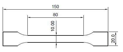 Cutting die ISO 527-2 &ndash; Type 1A