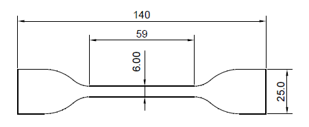 ASTM D412 &ndash; Type B cutting die sizes