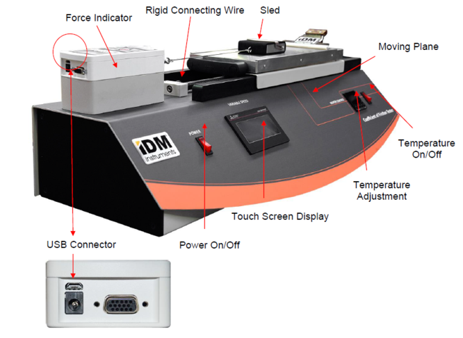 Coefficient of Friction Tester with Variable Speed & Heated Platen