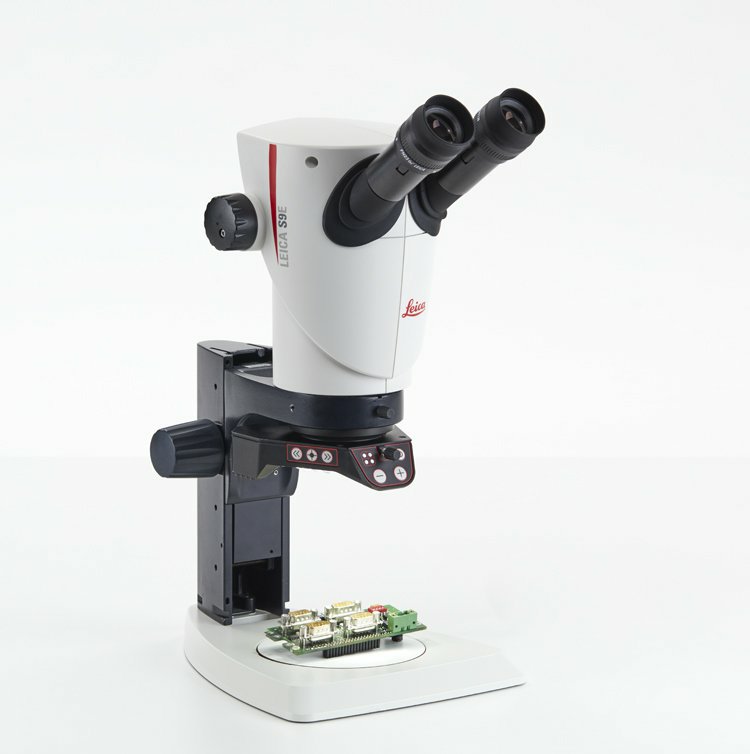 Mikroskop stereo Leica S9 E, didistribusikan di Australia oleh IDM Instruments.