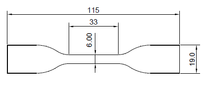 memotong baja mati ASTM D638-02a-Tipe 4 •ASTM D6693