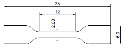 matriz de corte para ISO 37 - Tipo 4 • ISO 527-2 - Tipo 5B