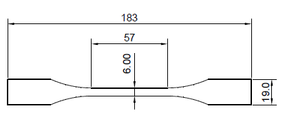 memotong mati ASTM D638-02a-Type 2