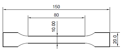 Matriz de corte ISO 527-2 - Tipo 1A