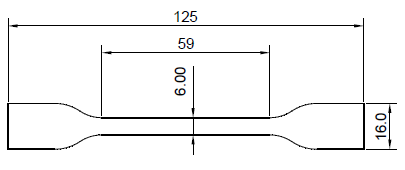 ASTM D412 - نوع F - قالب برش دمبل
